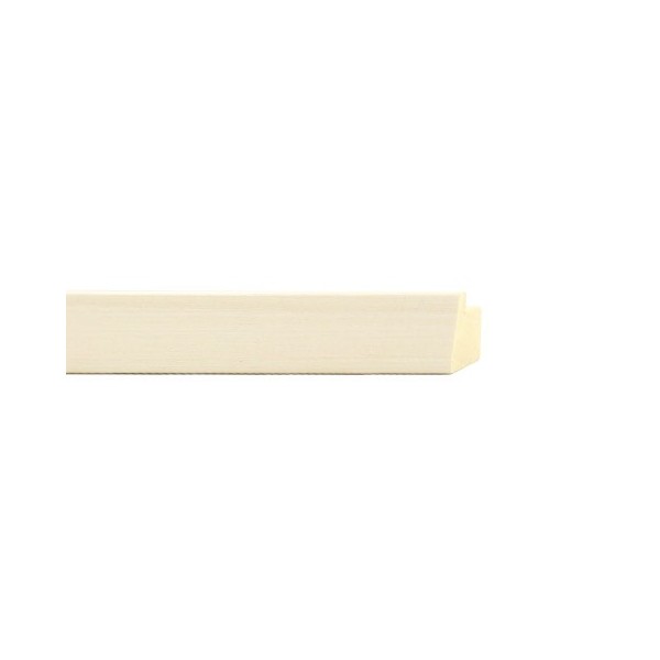 ENCADREMENT ( SANS VERRE ) "ESSENZA" INCLINE BLANC CERUSE (SECTION CADRE : 19-20 (L X H mm)) Eurobaguette 1 - Colorart 