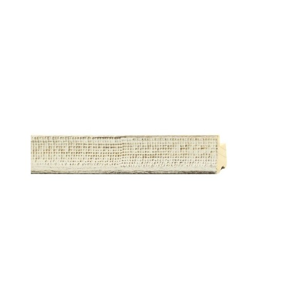 ENCADREMENT ( SANS VERRE ) "RAFFINATA" CREUX BLANC BROSSE (SECTION CADRE : 19-21 (L X H mm)) Eurobaguette 1 - Colorart 