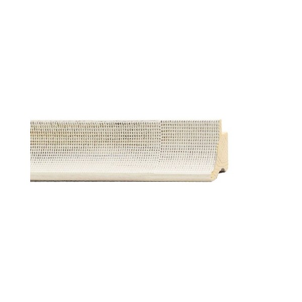 ENCADREMENT ( SANS VERRE ) "RAFFINATA" CREUX BLANC BROSSE (SECTION CADRE : 29-33 (L X H mm)) Eurobaguette 1 - Colorart 