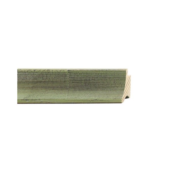 ENCADREMENT ( SANS VERRE ) "RAFFINATA" CREUX VERT CLAIR BROSSE (SECTION CADRE : 29-33 (L X H mm)) Eurobaguette 1 - Colorart 