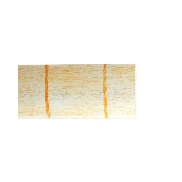 ENCADREMENT ( SANS VERRE ) BLANC AVEC LIGNES JAUNES TRANSVERSALES (SECTION CADRE : 48-18 (L X H mm)) Eurobaguette 1 - Colorart 