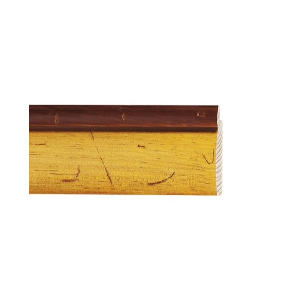 ENCADREMENT ( SANS VERRE ) JAUNE AVEC FILET BRUN FONCE (SECTION CADRE : 50-22 (L X H mm)) Eurobaguette 1 - Colorart 