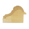 ENCADREMENT ( SANS VERRE ) BAROQUE RENVERSE BLANC RELIEF OCRE (SECTION CADRE : 90-60 (L X H mm)) Eurobaguette 2 - Colorart 