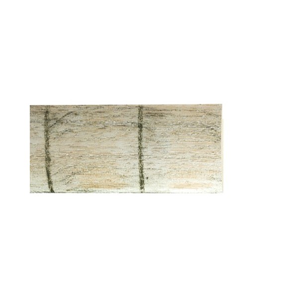 ENCADREMENT ( SANS VERRE ) BLANC AVEC LIGNES VERTES TRANSVERSALES (SECTION CADRE : 48-18 (L X H mm)) Eurobaguette 1 - Colorart 