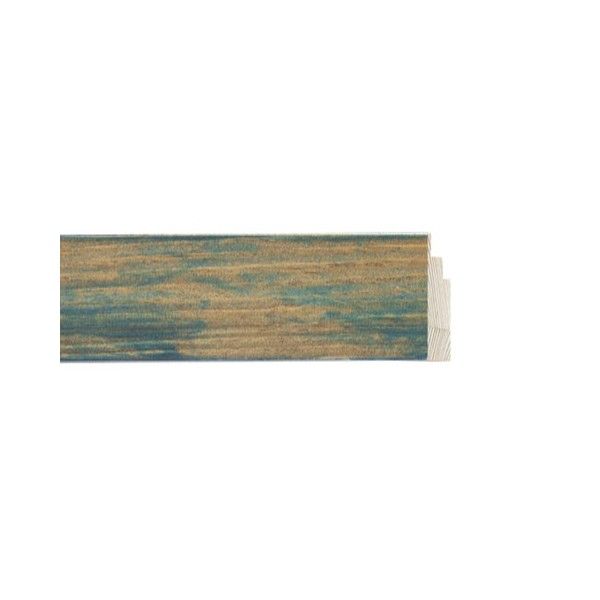 ENCADREMENT ( SANS VERRE ) BRUN-BLEU TEINTE SUR BOIS (SECTION CADRE : 32-35 (L X H mm)) Eurobaguette 1 - Colorart 