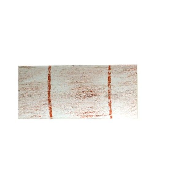 ENCADREMENT ( SANS VERRE ) BLANC AVEC LIGNES ROUGES TRANSVERSALES (SECTION CADRE : 48-18 (L X H mm)) Eurobaguette 1 - Colorart 