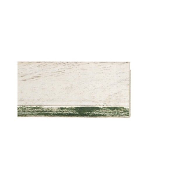 ENCADREMENT ( SANS VERRE ) BLANC CERUSE AVEC FILET VERT (SECTION CADRE : 50-20 (L X H mm)) Eurobaguette 1 - Colorart 