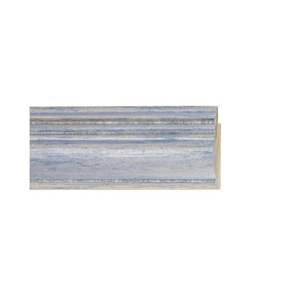 ENCADREMENT ( SANS VERRE ) FEUILLE DE METAL ARGENT BLEU CLAIR (SECTION CADRE : 45-23 (L X H mm)) Eurobaguette 1 - Colorart 