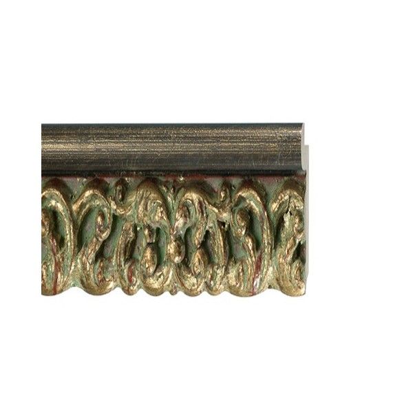 ENCADREMENT ( SANS VERRE ) BAROQUE OR VERT OXIDE (SECTION CADRE : 68-34 (L X H mm)) Eurobaguette 1 - Colorart 