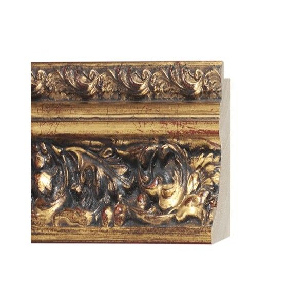 ENCADREMENT ( SANS VERRE ) BAROQUE DORE ANTIQUE BRUN FONCE PONCE (SECTION CADRE : 88-59 (L X H mm)) Eurobaguette 1 - Colorart 