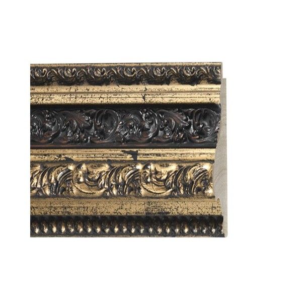 ENCADREMENT ( SANS VERRE ) BAROQUE DORE ANTIQUE BRUN FONCE (SECTION CADRE : 94-48 (L X H mm)) Eurobaguette 1 - Colorart 