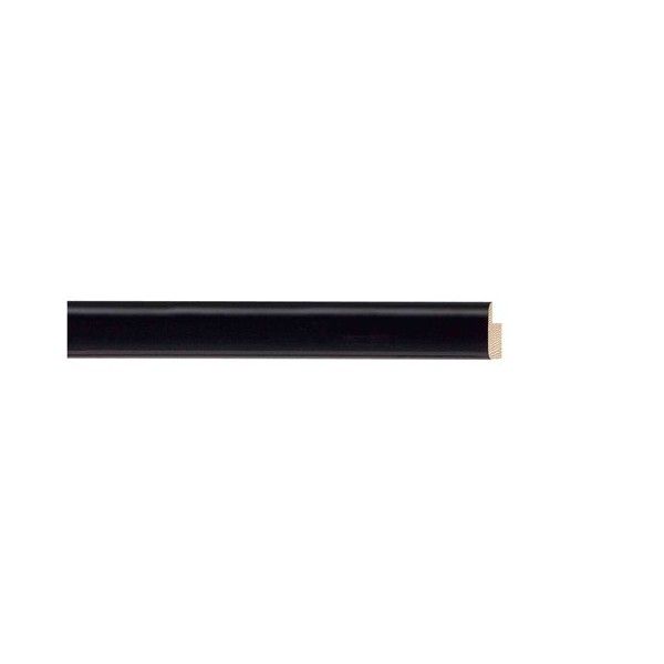 ENCADREMENT ( SANS VERRE ) MEPLAT LAQUE NOIR (SECTION CADRE : 14-14 (L X H mm)) Eurobaguette 1 - Colorart 