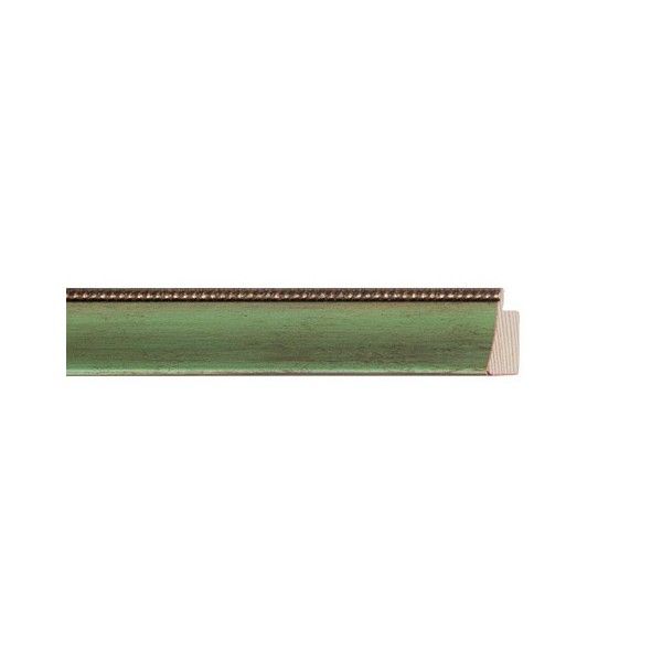 ENCADREMENT ( SANS VERRE ) OR ET VERT (SECTION CADRE : 20-20 (L X H mm)) Eurobaguette 1 - Colorart 