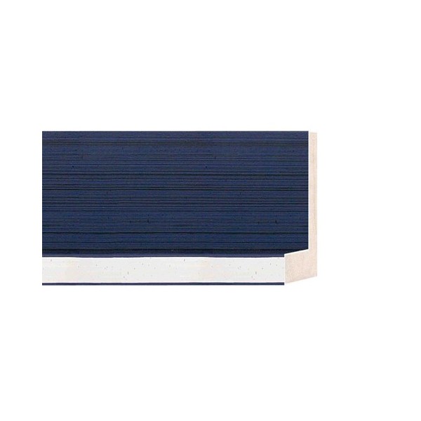 ENCADREMENT ( SANS VERRE ) CAISSE AMERICAINE BLEU FONCE/ARGENT (SECTION CADRE : 55-43 (L X H mm)) Eurobaguette 1 - Colorart 