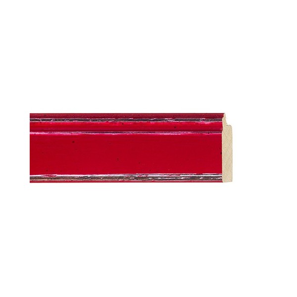 ENCADREMENT ( SANS VERRE ) "PAPILLON" ROUGE (SECTION CADRE : 34-15 (L X H mm)) Eurobaguette 1 - Colorart 