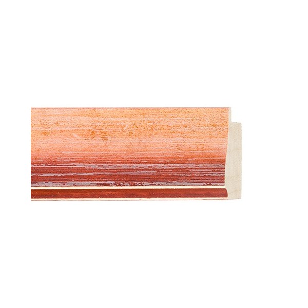 ENCADREMENT ( SANS VERRE ) "BASTIANO" ROUGE (SECTION CADRE : 44-21 (L X H mm)) Eurobaguette 1 - Colorart 