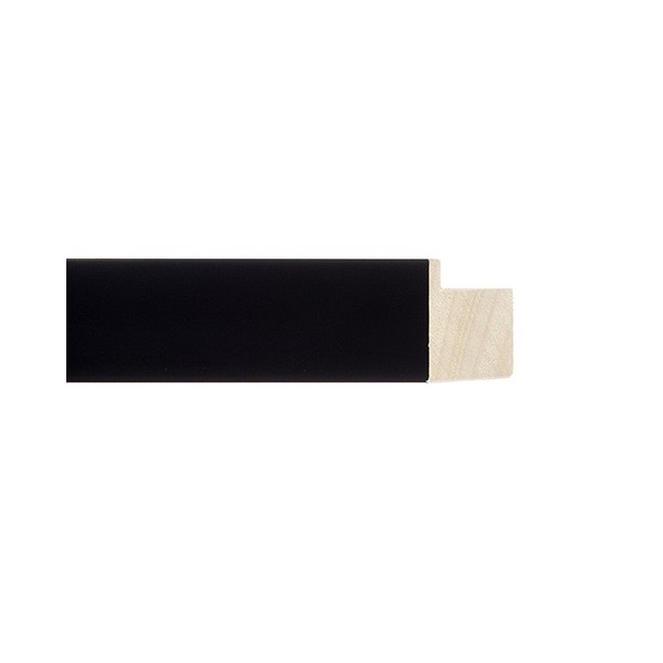 ENCADREMENT ( SANS VERRE ) PLAT NOIR (SECTION CADRE : 25-45 (L X H mm)) Eurobaguette 1 - Colorart 