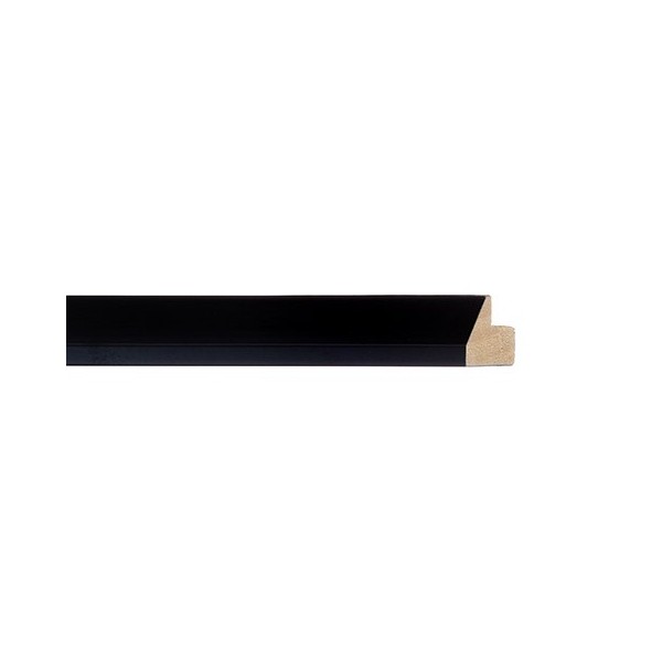 ENCADREMENT ( SANS VERRE ) "MOAI" INCLINE NOIR SUR PLATRE 15X30 MM (SECTION CADRE : 15-30 (L X H mm)) Eurobaguette 1 - Colorart 