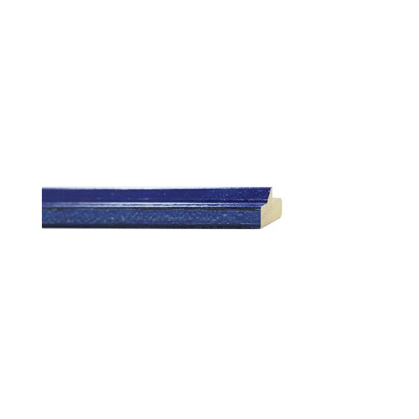 ENCADREMENT ( SANS VERRE ) "SENSATION" BLEU LAQUE PONCE (SECTION CADRE : 15-25 (L X H mm)) Eurobaguette 1 - Colorart 