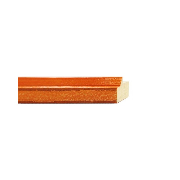 ENCADREMENT ( SANS VERRE ) "SENSATION" ORANGE LAQUE PONCE (SECTION CADRE : 22-35 (L X H mm)) Eurobaguette 1 - Colorart 