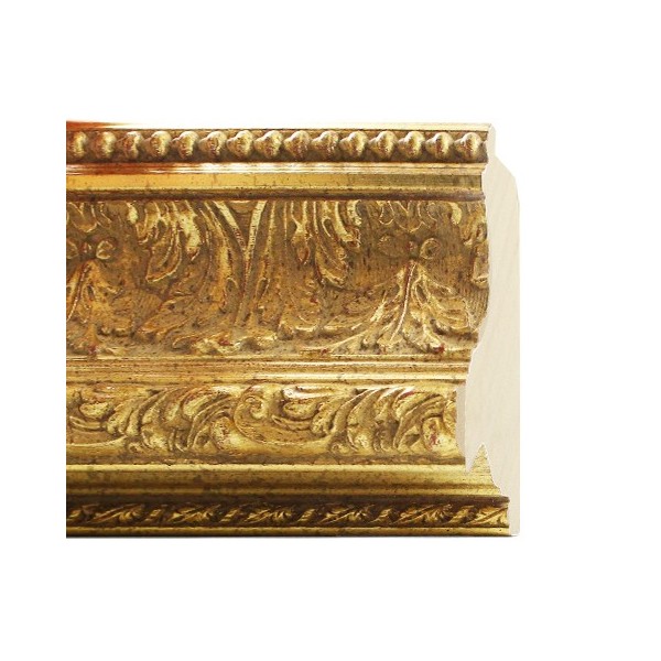 ENCADREMENT ( SANS VERRE ) "CHARLES V" BAROQUE ESPAGNOL OR (SECTION CADRE : 110-58 (L X H mm)) Eurobaguette 1 - Colorart 