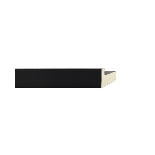 ENCADREMENT ( SANS VERRE ) HAUT PLAT PLATRE NOIR TEINTE (SECTION CADRE : 20-60 (L X H mm)) Eurobaguette 1 - Colorart 