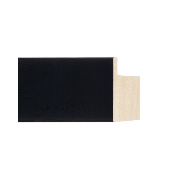 ENCADREMENT ( SANS VERRE ) PLAT NOIR PORES OUVERTS (SECTION CADRE : 50-58 (L X H mm)) Eurobaguette 1 - Colorart 