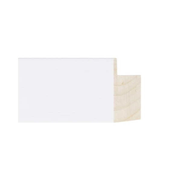 ENCADREMENT ( SANS VERRE ) PLAT BLANC PORES OUVERTS (SECTION CADRE : 50-58 (L X H mm)) Eurobaguette 1 - Colorart 