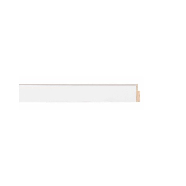 ENCADREMENT ( SANS VERRE ) CARRE BLANC SATINE (SECTION CADRE : 15-13 (L X H mm)) Eurobaguette 1 - Colorart 