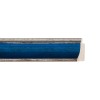 ENCADREMENT ( SANS VERRE ) "GLORIA" CREUX ARGENT/BLUE (SECTION CADRE : 27-25 (L X H mm)) Eurobaguette 1 - Colorart 