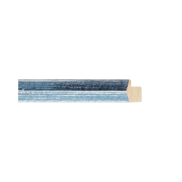 ENCADREMENT ( SANS VERRE ) "ZEPPINA" BLEU CLAIR FAIT A LA MAIN (SECTION CADRE : 18-34 (L X H mm)) Eurobaguette 1 - Colorart 