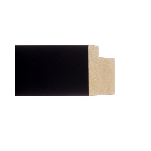 ENCADREMENT ( SANS VERRE ) LAQUE NOIR (SECTION CADRE : 45-59 (L X H mm)) Eurobaguette 1 - Colorart 