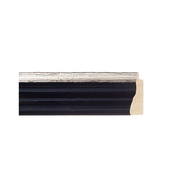 ENCADREMENT ( SANS VERRE ) CREUX NOIR/ARGENT (SECTION CADRE : 33-26 (L X H mm)) Eurobaguette 1 - Colorart 