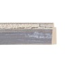 ENCADREMENT ( SANS VERRE ) "ZEPPA" GRIS/ARGENT FAIT MAIN (SECTION CADRE : 37-21 (L X H mm)) Eurobaguette 1 - Colorart 