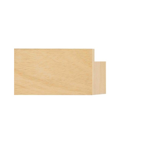 ENCADREMENT ( SANS VERRE ) CAISSE BRUT AYOUS BLANC (SECTION CADRE : 50-58 (L X H mm)) Eurobaguette 1 - Colorart 