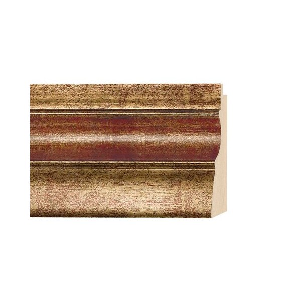 ENCADREMENT ( SANS VERRE ) CREUX DORE GORGE ROUGE (SECTION CADRE : 68-34 (L X H mm)) Eurobaguette 1 - Colorart 