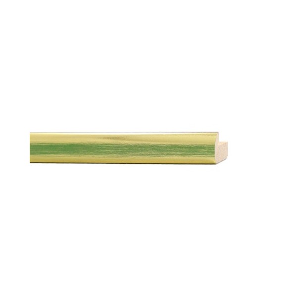 ENCADREMENT ( SANS VERRE ) "MAGNIFICENT" IMITATION OR CARAT VERT BROSSE (SECTION CADRE : 16-19 (L X H mm)) Eurobaguette 1 - Colo